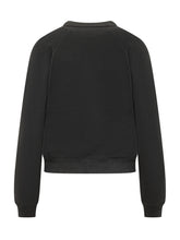 Black Sweatshirt with Circular Floral Print - Collezione Happy Birthday | Lidia Shopping