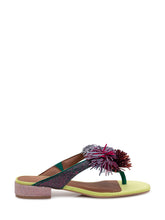 Flat thong sandals with decorative pom poms - Collezione Happy Birthday | Lidia Shopping