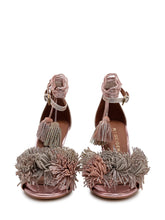Heeled sandals with ankle tie and pom poms - Collezione Happy Birthday | Lidia Shopping