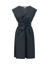 WOOLRICH - Short Poplin Dress with Belt - Blue | Lidia Shopping ® | Official Website