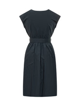 WOOLRICH - Short Poplin Dress with Belt - Blue | Lidia Shopping ® | Official Website