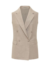 TAGLIATORE - Gilet Doppiopetto Sartoriale - Beige | Lidia Shopping | Official Website
