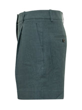 CALVIN KLEIN - Tailored Bermuda Shorts with Pleats - Blue | Lidia Shopping | Official Website