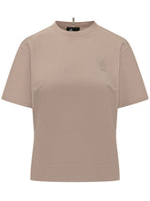 T-Shirt a Maniche Corte con Logo Ricamato - Abbigliamento Donna | Lidia Shopping