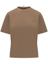 T-Shirt a Maniche Corte con Logo Ricamato - Abbigliamento Donna | Lidia Shopping