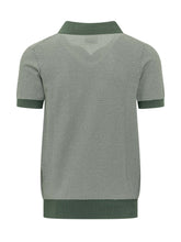 KNIT DE MONSIEUR - Polo a Maniche Corte con Colletto e Motivo Bicolore - Verde | Lidia Shopping | Official Website