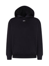 OFF-WHITE KIDS - Hoodie with Diag Watercolor Print - Black - LIDIASHOPPING® - Official Website