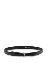 AMI ALEXANDRE MATTIUSSI - Belt with Heart Buckle - Black - LIDIASHOPPING® - Official Website
