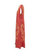 Abito Lungo con Stampa Floreale e Maniche Corte - Abbigliamento Donna | Lidia Shopping