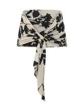 Stola in Jersey Stampa Floreale / con Nodo Frontale - Accessori Donna | Lidia Shopping