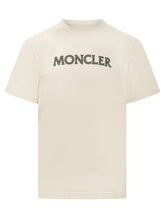 Short Sleeve T-Shirt with Moncler Lettering Logo - Collezione Happy Birthday | Lidia Shopping