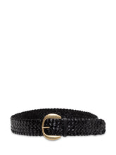 WEEKEND MAX MARA - Braided Leather Belt - Black | Lidia Shopping | Official Website