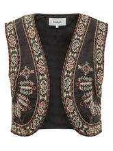 BA&SH - Embroidered Vest with Geometric Patterns - Black | Lidia Shopping ® | Official Website