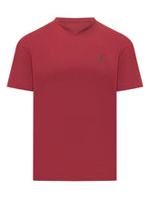 POLO RALPH LAUREN - Short Sleeve V-Neck T-Shirt - Red - LIDIASHOPPING® - Official Website