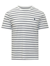 POLO RALPH LAUREN - T-Shirt in Maglia a Righe con Logo - Bianco | Lidia Shopping | Official Website