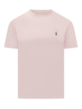 POLO RALPH LAUREN - T-Shirt in Maglia con Logo Ricamato - Rosa | Lidia Shopping | Official Website