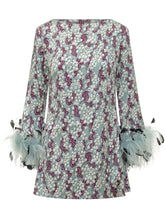 Shift Mini Dress con Stampa Floreale e Piume - Abbigliamento Donna | Lidia Shopping