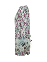 Shift Mini Dress con Stampa Floreale e Piume - Abbigliamento Donna | Lidia Shopping