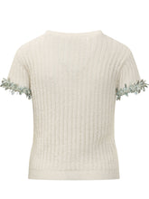 Top Sponge Rib con Girocollo e Applicazioni sulle Maniche - Abbigliamento Donna | Lidia Shopping