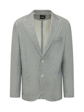 BOSS - Blazer Uomo Classico in Tessuto Mélange - Grigio | Lidia Shopping | Official Website