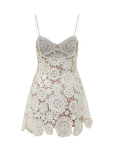 Mini Abito in Crochet con Spalline Sottili - Abbigliamento Donna | Lidia Shopping
