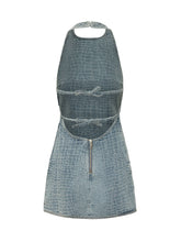 Mini Abito in Denim Effetto Croco - Abbigliamento Donna | Lidia Shopping