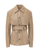 SPORTMAX - Belted Jacket with Snap Buttons - Beige | Lidia Shopping ® | Official Website
