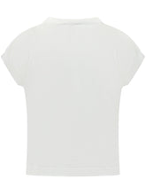 T-shirt Girocollo con Ricamo Floreale - Abbigliamento Donna | LIDIASHOPPING