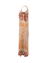 KUJTEN - Abito Lungo con Stampa Tie Dye - Rosa | Lidia Shopping | Official Website