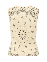 KUJTEN - Top Ribbi in Maglia a Coste con Motivo Bandana - Giallo | Lidia Shopping ® | Official Website