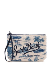 MC2 SAINT BARTH - Aline Pouch with Palm Trees Print - White | Lidia Shopping | Official Website