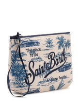 MC2 SAINT BARTH - Aline Pouch with Palm Trees Print - White | Lidia Shopping | Official Website