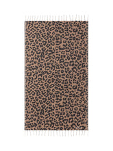 MC2 SAINT BARTH - Beach Towel with Animal Print and Fringes - Brown | Lidia Shopping | Official Website