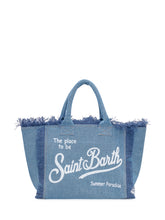 MC2 SAINT BARTH - Borsa a Spalla in Denim con Frange - Blu | Lidia Shopping | Official Website