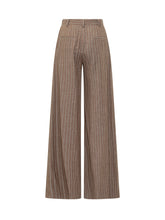 LE SULLY STUDIO - Pantaloni Gessati con Pinces - Marrone | Lidia Shopping | Official Website