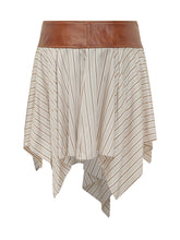 Gonna Asimmetrica a Righe con Cintura - Abbigliamento Donna | LIDIASHOPPING