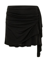 IRO - Gonna Mini Drappeggiata con Balza - Nero | Lidia Shopping | Official Website