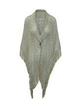 Scialle in Maglia Traforata con Frange - Accessori Donna | LIDIASHOPPING
