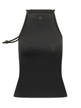 COURREGES - Ribbed Top with Straps and Buckles - Black | Lidia Shopping | Official Website