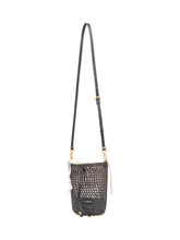 GIANNI CHIARINI - Nefeli Bucket Bag with Woven Texture and Drawstring - Black | Lidia Shopping | Official Website