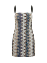 Abito Corto Senza Maniche con Spalline e Motivo Geometrico - Abbigliamento Donna | Lidia Shopping