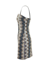 Abito Corto Senza Maniche con Spalline e Motivo Geometrico - Abbigliamento Donna | Lidia Shopping