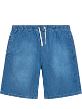 PALM ANGELS KIDS - Chambray Shorts with Elastic Waist - Blue - LIDIASHOPPING® - Official Website