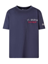 MC2 SAINT BARTH - T-shirt Portland con Stampa Scritta - Blu | Lidia Shopping | Official Website