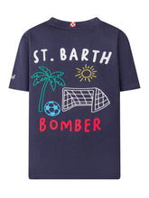 MC2 SAINT BARTH - T-shirt Portland con Stampa Scritta - Blu | Lidia Shopping | Official Website