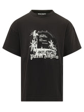 PALM ANGELS - Statement T-shirt with Graphic Print - Black | Lidia Shopping ® | Official Website