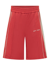 PALM ANGELS - Vintage Track Shorts with Side Stripes - Red | Lidia Shopping | Official Website