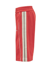 PALM ANGELS - Vintage Track Shorts with Side Stripes - Red | Lidia Shopping | Official Website