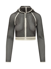 Top Sportivo con Cappuccio in Rete e Zip - Abbigliamento Donna | Lidia Shopping