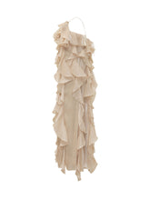 Abito Lungo con Balze Voluminose - Abbigliamento Donna | Lidia Shopping